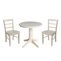 Blagovaonski stol na okruglom postolju od 30 s madridskim stolicama-nedovršeni set