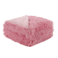 Jedinstvene ponude shaggy fau krzno meko vlaknasti pokrivač ružičasta 79 91