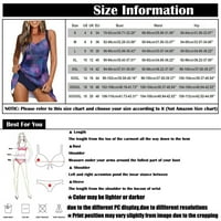 Plus ženski Tankini kupaći kostim Plus Size s dječačkim kratkim hlačama gornji dio s naramenicama kupaći kostimi s okruglim vratom