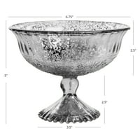 Veleprodaja antikne srebrne staklene vaze za kompot pijedestal cvjetna vaza središnji dio