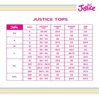 Justice Girls kratki rukavi Snap Front Perfect Majica, veličina XS -xxl