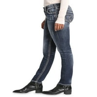 Ženske traperice srednjeg rasta s ravnim nogavicama., veličine struka 24-36