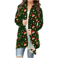 Ženski jednobojni pleteni kardigan s dugim rukavima i džepovima, labavi vrhovi, bluza, džemper