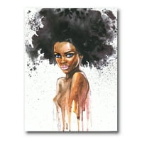 Portret Afro American Woman VII Slikanje platna Art Print