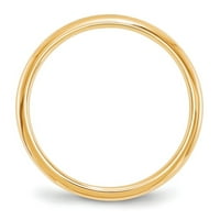 Zaručnički prsten od žutog zlata u karatnom standardu udobnosti