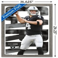 Trendovi International NFL Oakland Raiders - Derek Carr Wall Poster 14.725 22.375 Okvirna verzija Barnwood