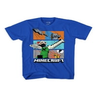 Minecraft Boys prisiljava ploče grafičke majice kratkih rukava, 2-pack, veličine 4-18