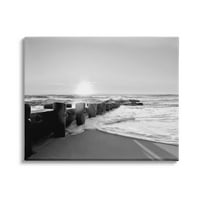 Studell Indiss Beach Tide Morska pjena Pejzaž Crna bijela fotografija, 24, dizajn Natalie Carpentieri
