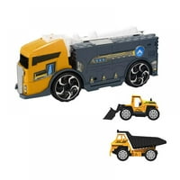Vatrogasno vozilo s kompletom vatrogasnih igračaka, Mini lijevano vatrogasno vozilo u nosaču kamiona, Mini spasilačko dvosmjerno