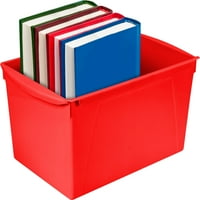 Široka plastična košara za knjige, za pohranu papira za djecu, različite boje, 6 pakiranja
