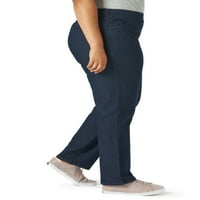 Šik velike ženske hlače laganog kroja s elastičnom elastikom u struku
