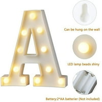 Kreativno osvijetljeno alfanumeričko noćno svjetlo na baterije za vjenčanje, rođendan, Romantični ukras za svadbene zabave