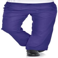 Hlače s ravnim nogavicama, elastični pojas s 4 trake, hlače s četiri džepa i teretni džepovi