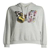 Juniors cvijet maslaca grafički ls hoodie pulover fleece
