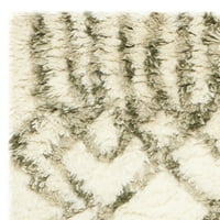 Apstraktni tepih od paperja, zelena boja Bjelokosti, 2'3 8'
