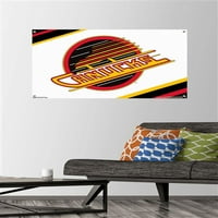 Vancouver Canucks - zidni poster s retro logotipom s gumbima, 22.375 34