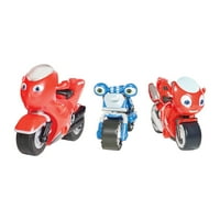 Rikki Zoom, Hank i njegovi prijatelji biciklisti-Akcijske figure, slobodno rotirajući stojeći bicikli za igračke