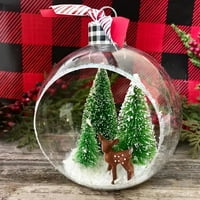 Božićne viseće kuglice ukrasi za božićno drvce Ukrasi od prozirnih plastičnih kuglica prozirni pakirani u kutije za svečane božićne