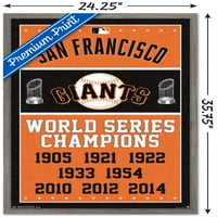 Zidni poster San Francisco Giants - prvaci, 22.375 34