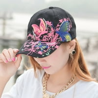 Ženske bejzbolske kape u SAD-u-Ženska bejzbolska kapa s leptirom pink