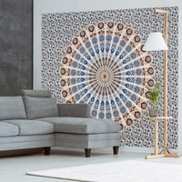 Mandala tapiserija visi na zidu - šareni Boho hipi Indie umjetnički poplun za dnevni boravak, spavaću sobu ili studentski dom-ručno