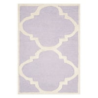 Geometrijski četverokraki tepih od vune u boji hrđave Bjelokosti, 2 '6 4'