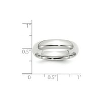 Bijelo zlato 10K udobno pristajanje jednostavan klasični zaručnički prsten veličina prstena 9,5