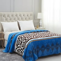 Lagana mekana plišana runa pokrivač za kauč za krevet, uzorak ljepote ispisan 79 x81
