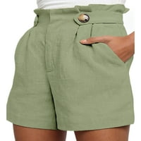 Ženske vrećaste ljetne kratke hlače za plažu s elastičnim strukom, havajske kratke hlače za fitness, široke hlače na kopčanje