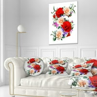 Cvjetni lik Jedinstvenog cvjetova - cvjetni jastuk za bacanje - 12x20