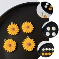 Cvjetni privjesci-talismani od smole, mini perle-tratinčice, talismani-tratinčice za izradu nakita