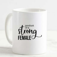 Šalica za kavu proizvod snažnog ženskog feminizma u ženskoj bijeloj šalici smiješni Darovi za uredski posao njemu njoj