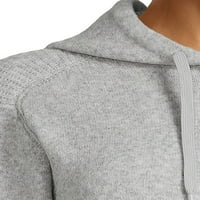 Time i TRU ženski teksturirani džemper od kapuljača