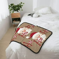 Božićna deka reverzibilna deka za bacanje super mekana flanelska deka za kauč i putnu posteljinu