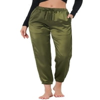 Jedinstvene ponude ženske satenske jogere s džepnim hlačama gležnjače sa dnevnim boravkom hlača