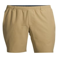 Holivudske Muške kratke hlače s ravnim prednjim dijelom podstavljene rastezljivim keperom, veličine od 2 inča, Muške kratke hlače