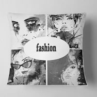 Dizajnerski kolaž djevojačkih lica-apstraktni portretni jastuk - 18.18