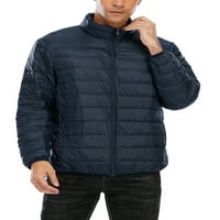 Zimske jakne za muškarce, donja jakna, muški zimski kaputi, ultralagane donje jakne s patentnim zatvaračem sprijeda