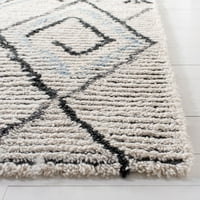 Apstraktni Marokanski vuneni tepih, Plava siva, 2 ' 3 8'