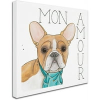 Zaštitni znak likovna umjetnost Puppy Love Frenchie Color Canvas Art by Elyse Deneige