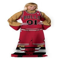 Chicago košarkaški bikovi puni igrač udoban snuggie - pokrivač s rukavima