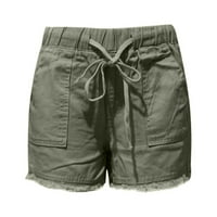 Modne tajice Plus Size s džepovima u struku ljetne ženske hlače Plus size elastične hlače za žene Traper Ženske hlače zelene boje;