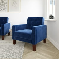 Bolji domovi i vrtovi Porter tapecirana stolica, namještaj za dnevnu sobu, plavi baršun