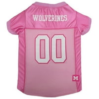 Kućni ljubimci prvi koledž Ambi Michigan vukovi Kućni Ljubimci ružičasti sportski dres - vrlo mali