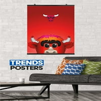 Chicago Bulls - S. Preston maskota Benny Wall Poster, 22.375 34