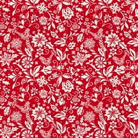 54 pamučna tkanina za šivanje i rukotvorine kukuruzna ptica dvorišni vijak, crvena