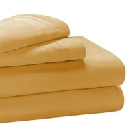 Nadograđeni moderni set posteljine od egipatskog pamuka u zlatnoj boji od 4 komada, Veličina Od Mbrp-a
