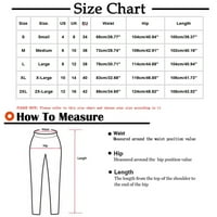 Lanene hlače Plus veličine ženske ljetne pamučne hlače s printom ravne hlače Ležerne hlače s elastičnim pojasom široke hlače snižene