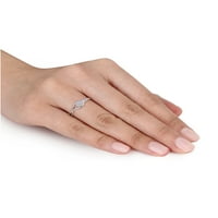 Miabella ženski dijamantni naglasak Sterling Silver Infinity obećanje prsten