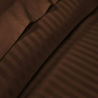 Luksuzni set posteljine od 1818 egipatski pamučni lim s čokoladnim prugama dvostruke veličine